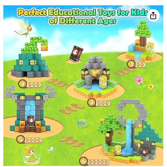 Enchanted Forest Magnetic Building Cubes STEM 88 pcs. - Picture 2 of 7